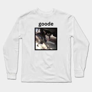 Cute Husky Dog Tongue Out Smiling Simple Goode Long Sleeve T-Shirt